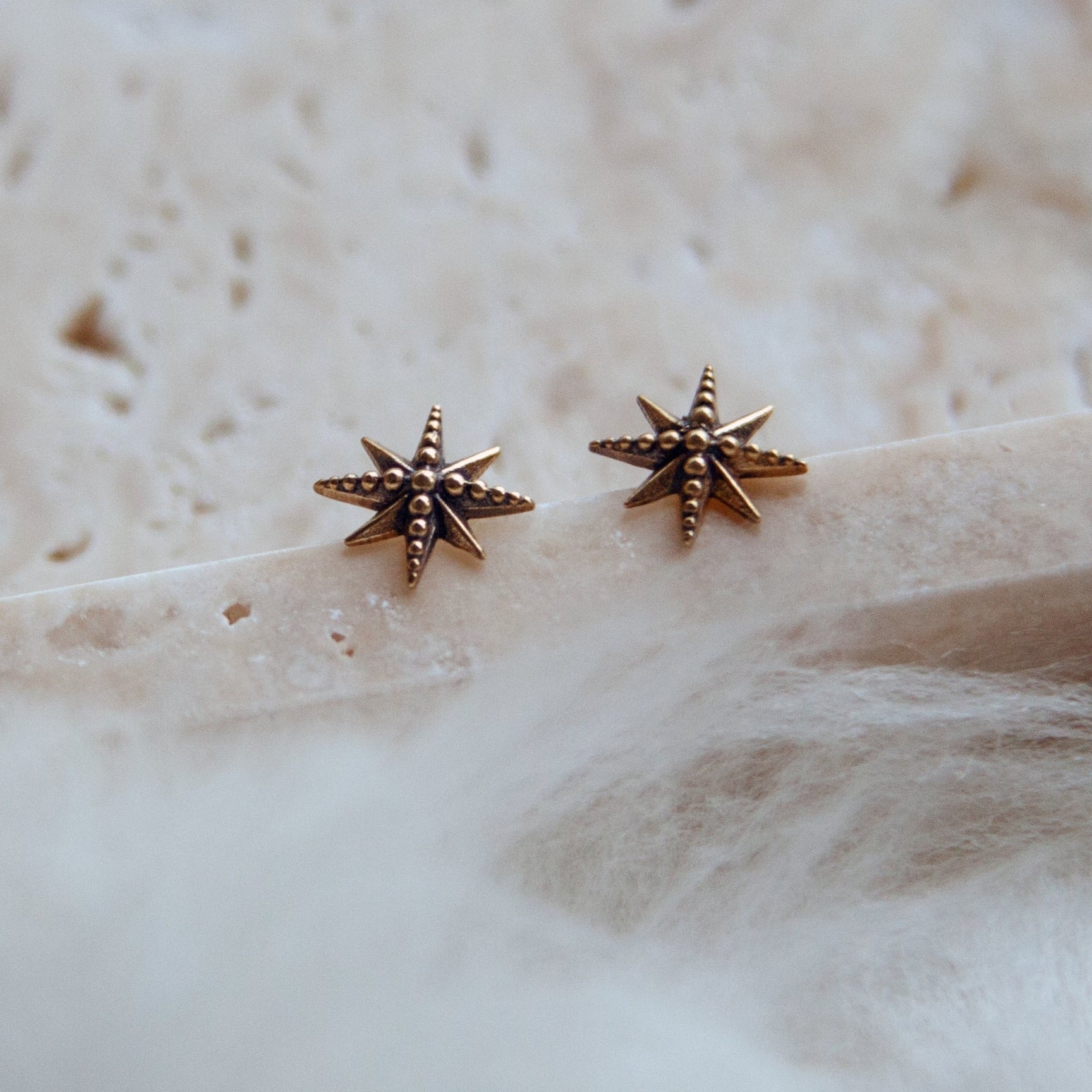 Astraea Earrings in brass